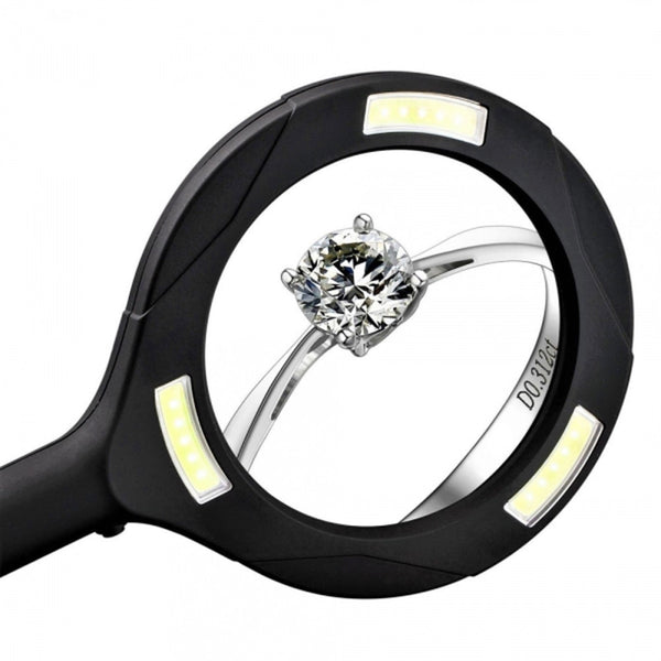 COB LED Magnifying Glass 5X Illuminated Len - alltrolite