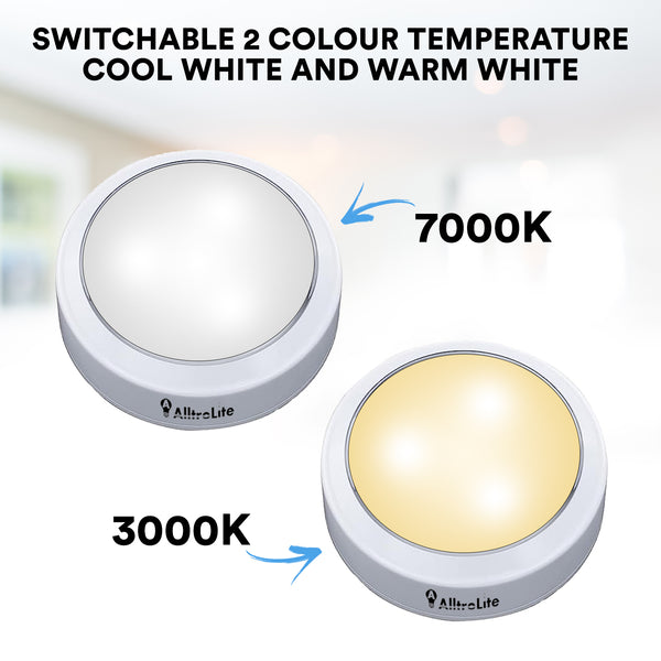 6 Pack LED Puck Lights with 2 Remotes (FA9099)