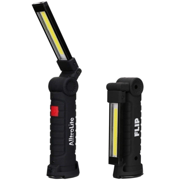 Flip Rechargeable COB LED Magnetic Flashlight & Work Light - alltrolite