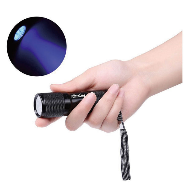 9 LED Ultraviolet UV Blacklight Flashlight - alltrolite