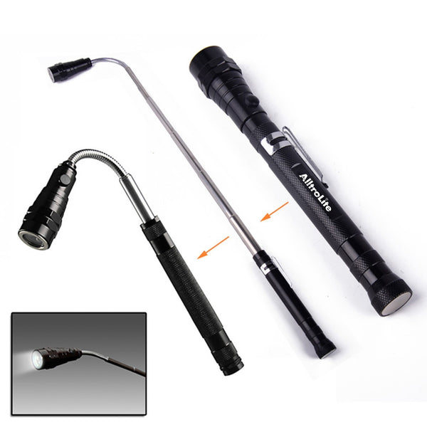 Portable 3 LED Telescopic Flexible Extendable LED Flashlights Torch