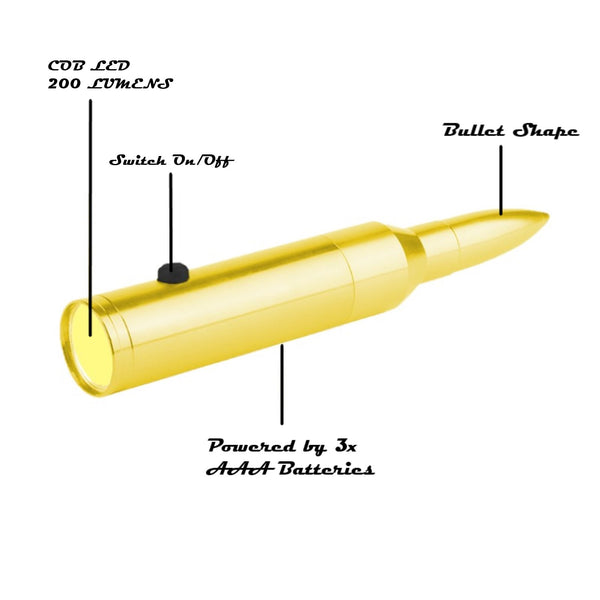 50. Caliber COB LED & Storage Container Flashlight - alltrolite