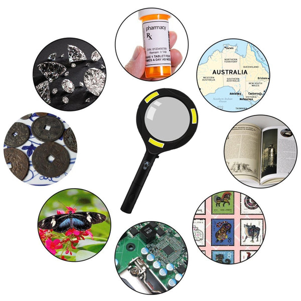 COB LED Magnifying Glass 5X Illuminated Len - alltrolite