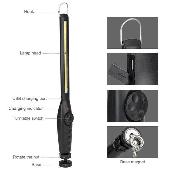 Hornet 500 Lumens Rechargeable COB LED Work Light - alltrolite